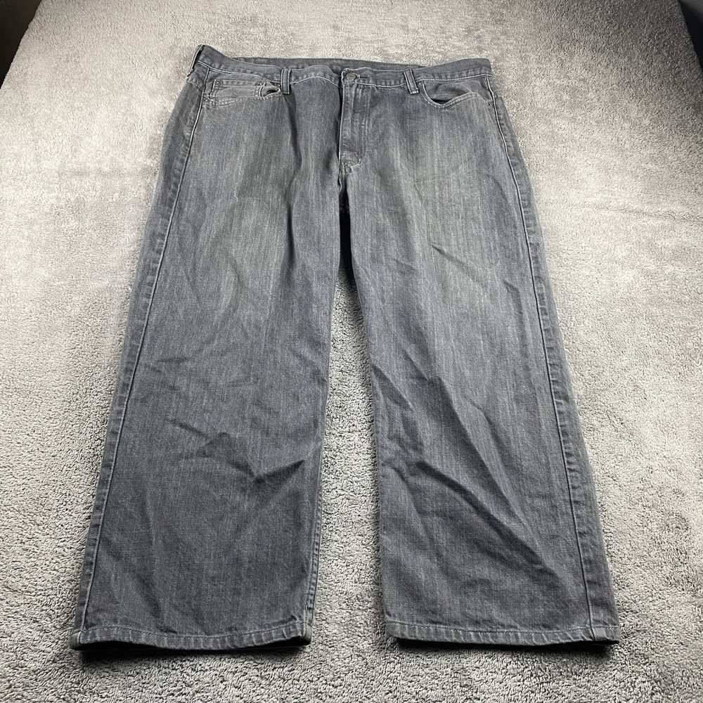 Levis 569 Loose Straight Jeans Mens 42x24 Black Mid Rise Relaxed